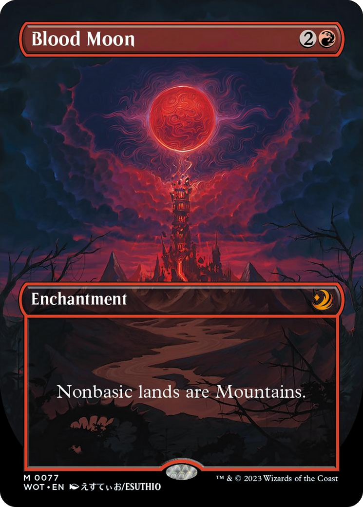 Blood Moon (Anime Borderless) [Wilds of Eldraine: Enchanting Tales] | GrognardGamesBatavia