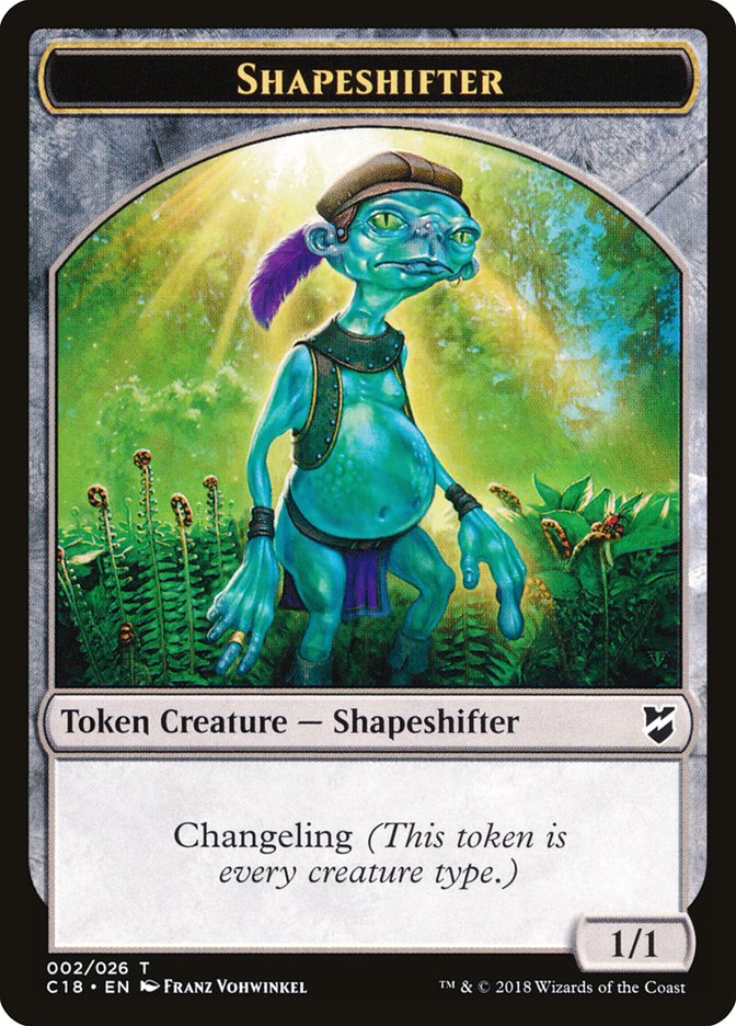 Zombie // Shapeshifter Double-Sided Token [Commander 2018 Tokens] | GrognardGamesBatavia