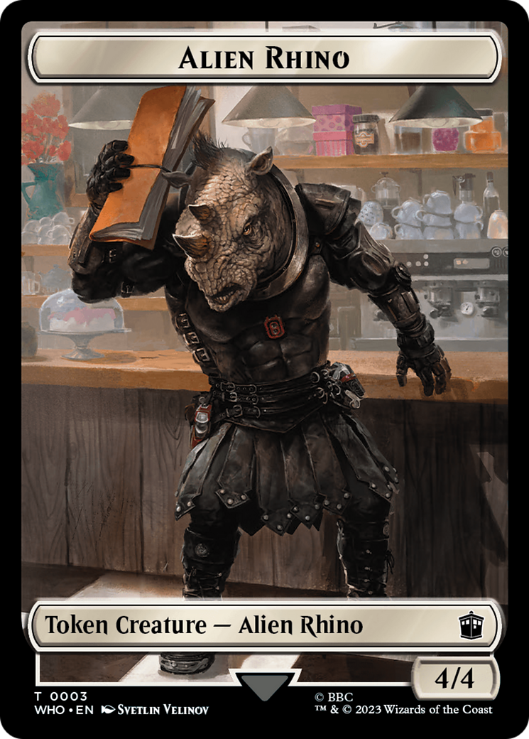 Alien Rhino // Treasure (0030) Double-Sided Token [Doctor Who Tokens] | GrognardGamesBatavia