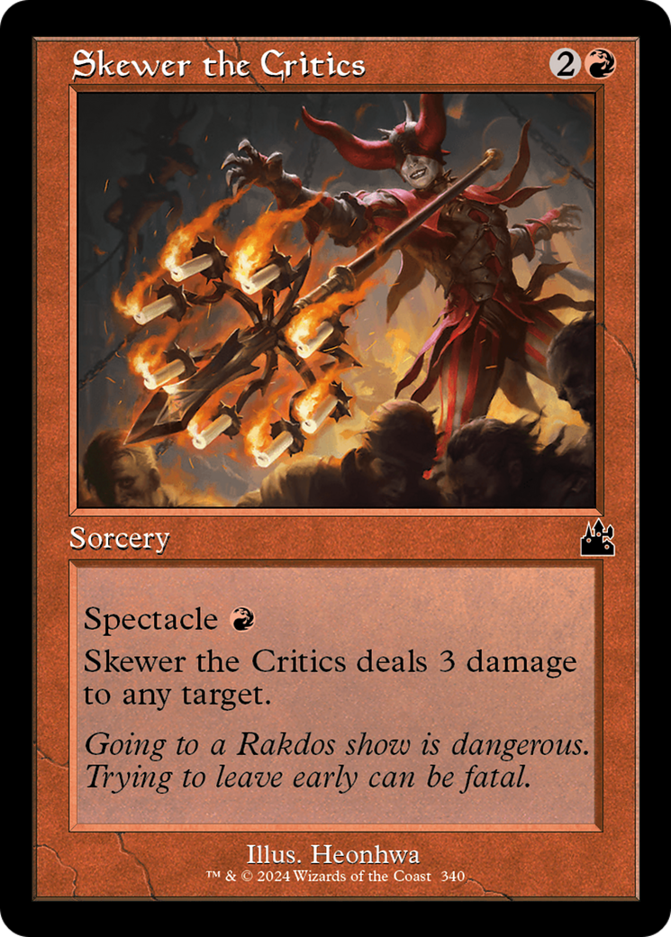 Skewer the Critics (Retro Frame) [Ravnica Remastered] | GrognardGamesBatavia