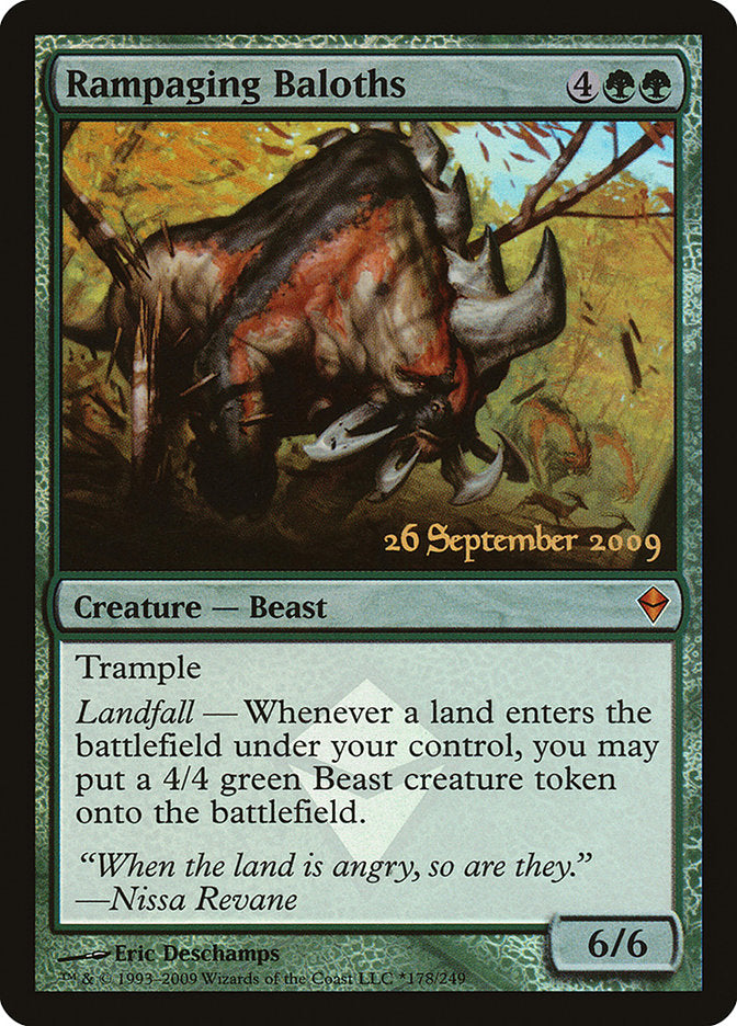 Rampaging Baloths [Zendikar Prerelease Promos] | GrognardGamesBatavia