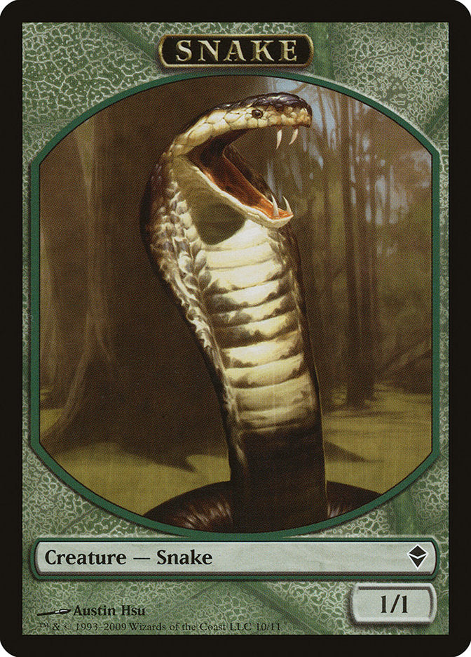 Snake Token [Zendikar Tokens] | GrognardGamesBatavia