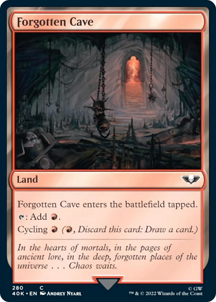 Forgotten Cave (Surge Foil) [Universes Beyond: Warhammer 40,000] | GrognardGamesBatavia