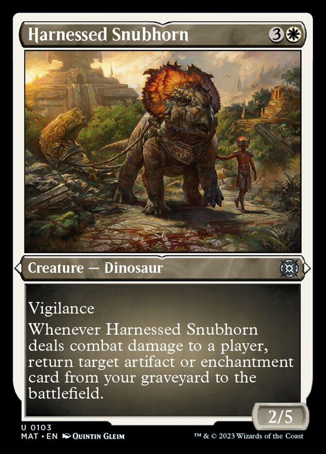 Harnessed Snubhorn (Foil Etched) [March of the Machine: The Aftermath] | GrognardGamesBatavia