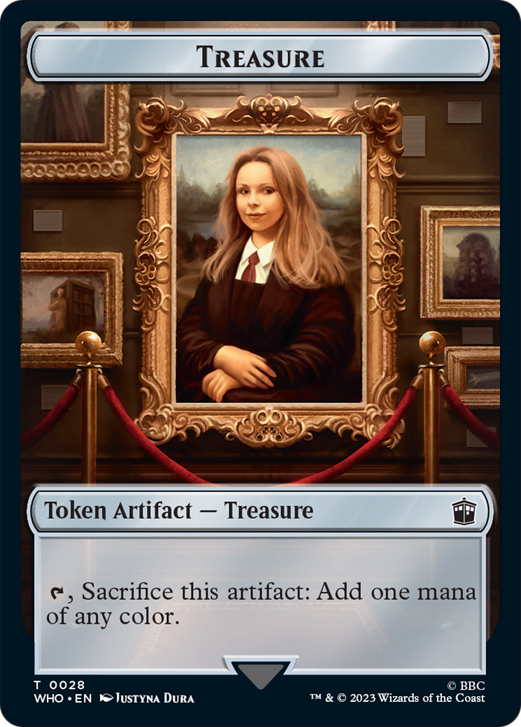 Human (0005) // Treasure (0028) Double-Sided Token [Doctor Who Tokens] | GrognardGamesBatavia