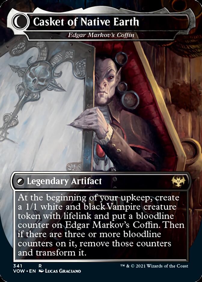 Edgar, Charmed Groom // Edgar Markov's Coffin - Dracula the Voyager // Casket of Native Earth [Innistrad: Crimson Vow] | GrognardGamesBatavia