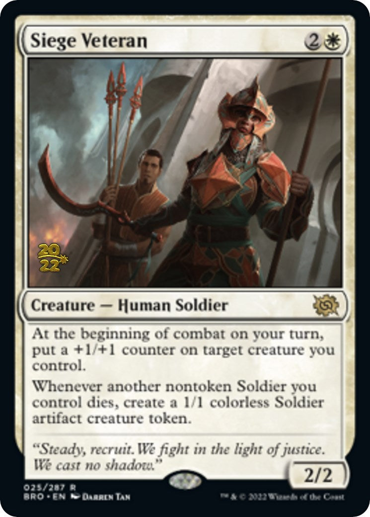 Siege Veteran [The Brothers' War Prerelease Promos] | GrognardGamesBatavia