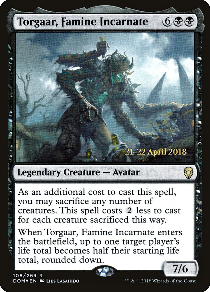 Torgaar, Famine Incarnate [Dominaria Prerelease Promos] | GrognardGamesBatavia