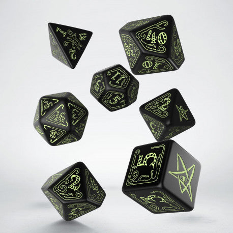 Call of Cthulhu Dice Set - Black and Glow in the Dark | GrognardGamesBatavia