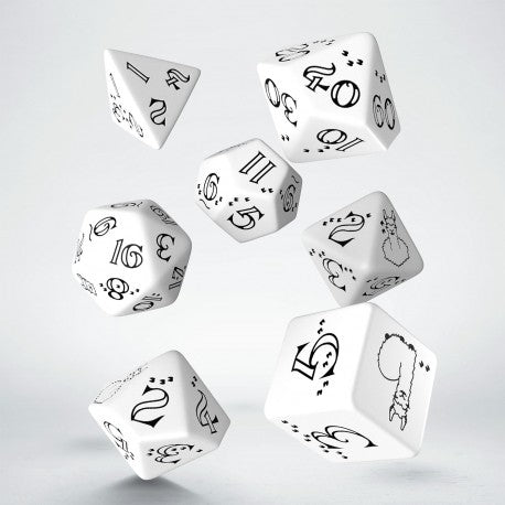 Bright Llama Dice Set (White & black) | GrognardGamesBatavia