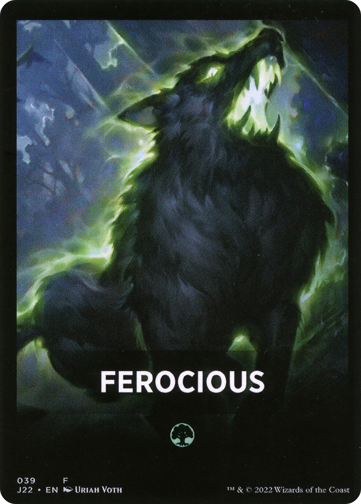 Ferocious Theme Card [Jumpstart 2022 Front Cards] | GrognardGamesBatavia