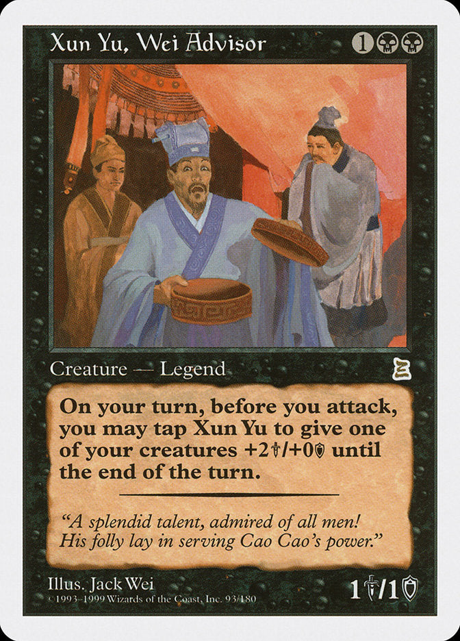 Xun Yu, Wei Advisor [Portal Three Kingdoms] | GrognardGamesBatavia