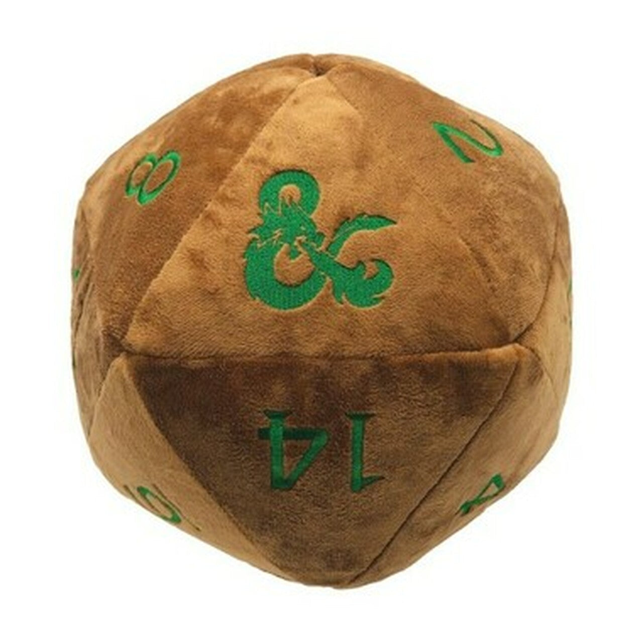 Jumbo Plush D20 Brown/ Green | GrognardGamesBatavia