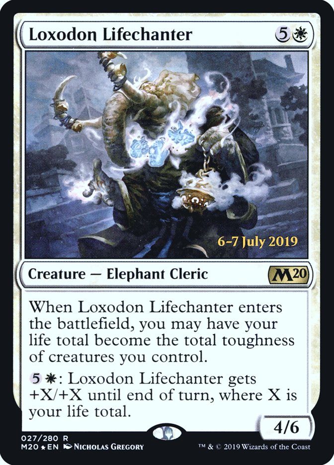 Loxodon Lifechanter [Core Set 2020 Prerelease Promos] | GrognardGamesBatavia