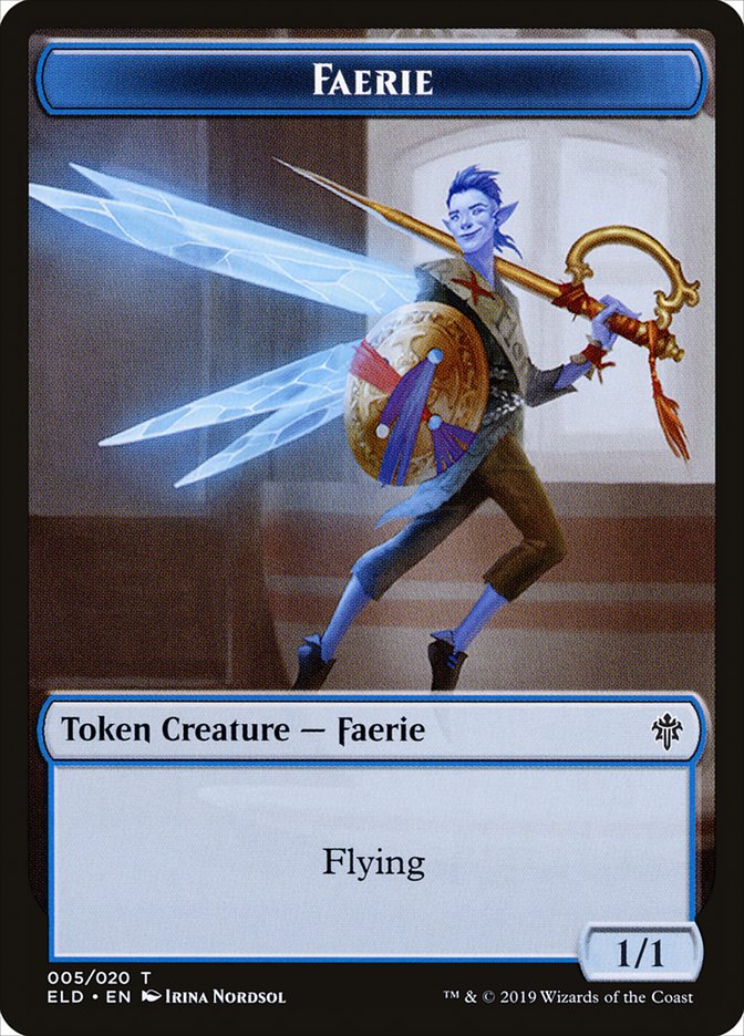 Faerie Token [Throne of Eldraine Tokens] | GrognardGamesBatavia