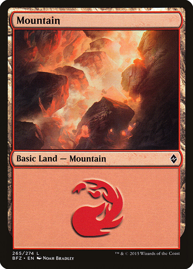 Mountain (265a) [Battle for Zendikar] | GrognardGamesBatavia