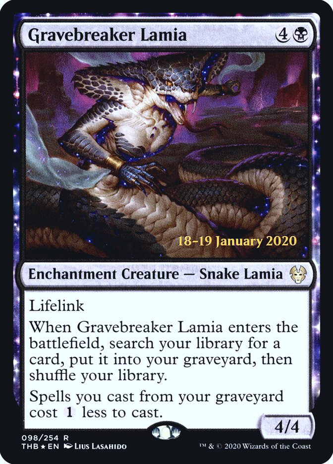 Gravebreaker Lamia [Theros Beyond Death Prerelease Promos] | GrognardGamesBatavia