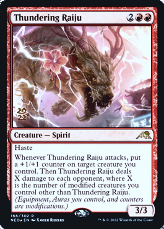 Thundering Raiju [Kamigawa: Neon Dynasty Prerelease Promos] | GrognardGamesBatavia