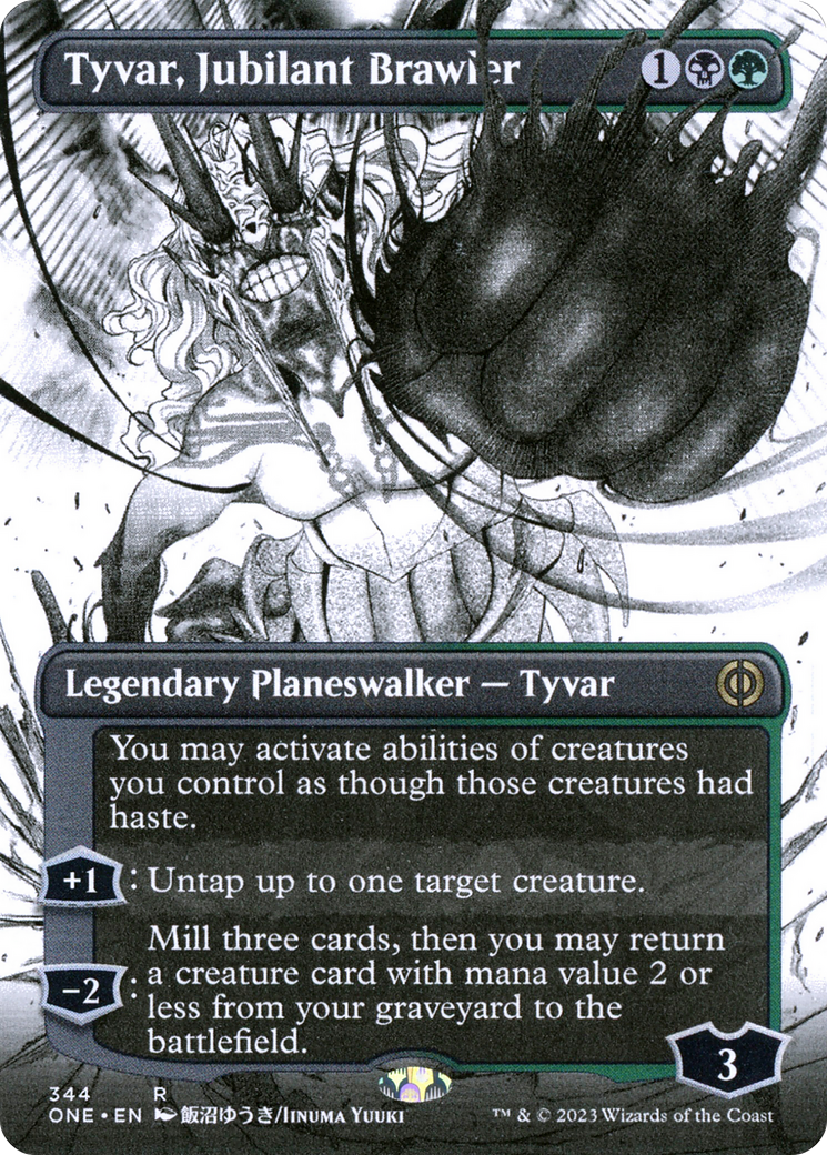 Tyvar, Jubilant Brawler (Borderless Manga) [Phyrexia: All Will Be One] | GrognardGamesBatavia