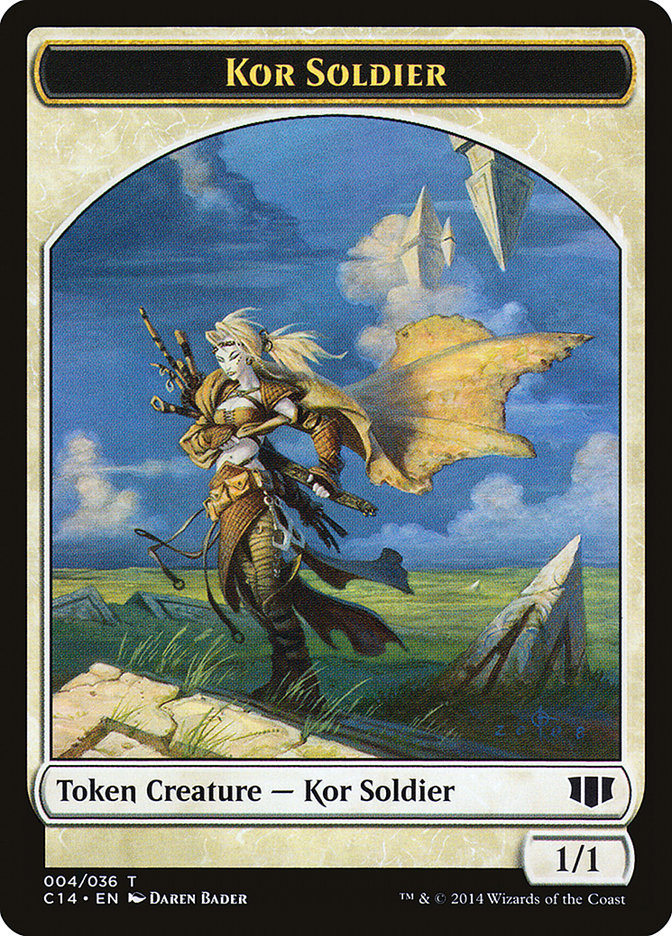 Kor Soldier // Pegasus Double-Sided Token [Commander 2014 Tokens] | GrognardGamesBatavia