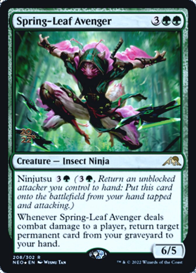 Spring-Leaf Avenger [Kamigawa: Neon Dynasty Prerelease Promos] | GrognardGamesBatavia