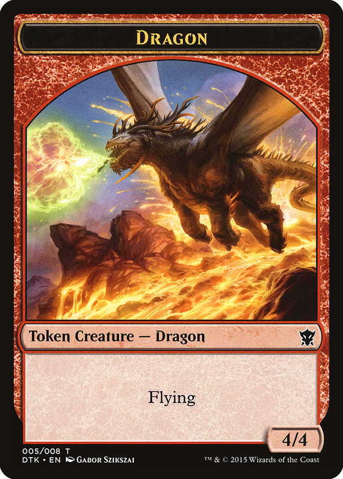 Dragon Token [Dragons of Tarkir Tokens] | GrognardGamesBatavia