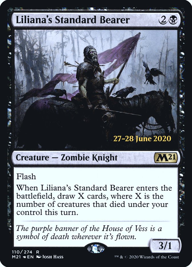 Liliana's Standard Bearer [Core Set 2021 Prerelease Promos] | GrognardGamesBatavia