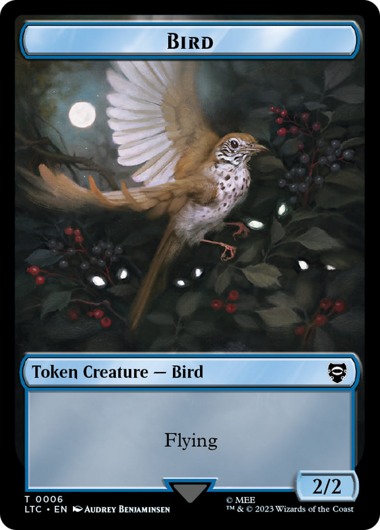 Elf Warrior // Bird Double Sided Token [The Lord of the Rings: Tales of Middle-Earth Commander Tokens] | GrognardGamesBatavia