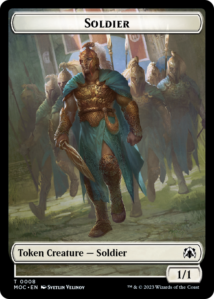 Soldier // Insect Double-Sided Token [March of the Machine Commander Tokens] | GrognardGamesBatavia