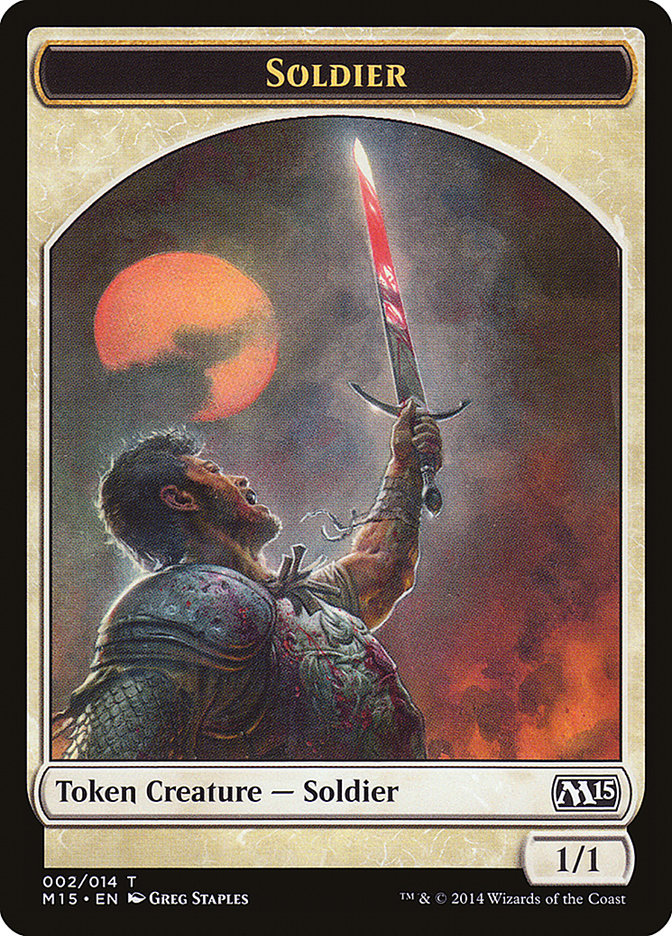 Soldier Token [Magic 2015 Tokens] | GrognardGamesBatavia