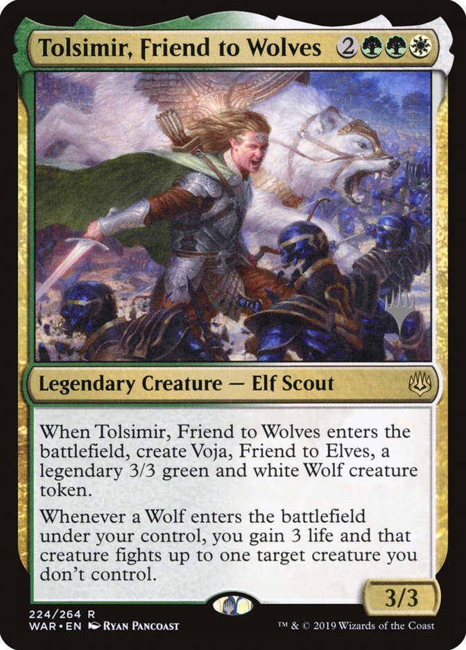 Tolsimir, Friend to Wolves (Promo Pack) [War of the Spark Promos] | GrognardGamesBatavia