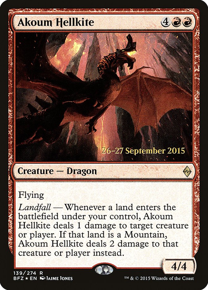 Akoum Hellkite [Battle for Zendikar Prerelease Promos] | GrognardGamesBatavia