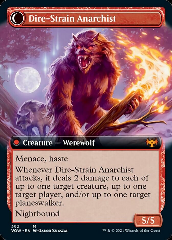 Volatile Arsonist // Dire-Strain Anarchist (Extended Art) [Innistrad: Crimson Vow] | GrognardGamesBatavia