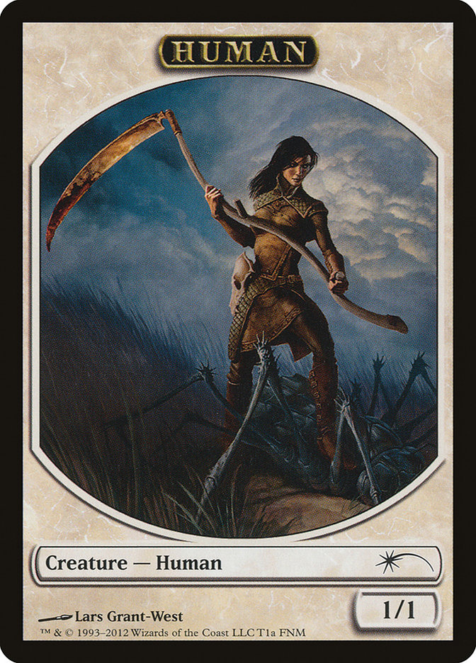 Human // Wolf Double-Sided Token [Friday Night Magic 2012] | GrognardGamesBatavia