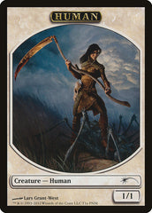 Human // Wolf Double-Sided Token [Friday Night Magic 2012] | GrognardGamesBatavia