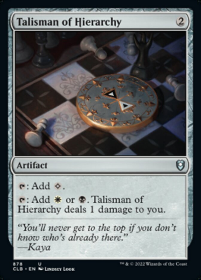 Talisman of Hierarchy [Commander Legends: Battle for Baldur's Gate] | GrognardGamesBatavia