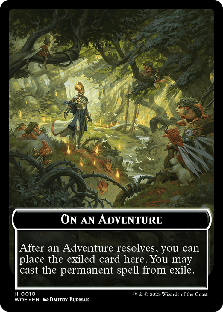 On an Adventure Emblem [Wilds of Eldraine Tokens] | GrognardGamesBatavia