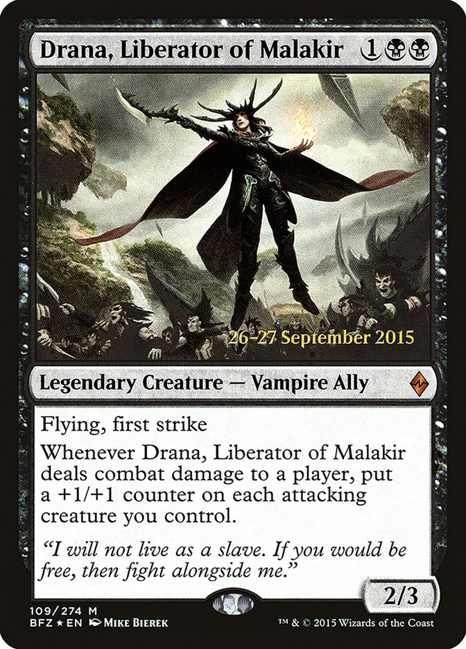 Drana, Liberator of Malakir [Battle for Zendikar Prerelease Promos] | GrognardGamesBatavia