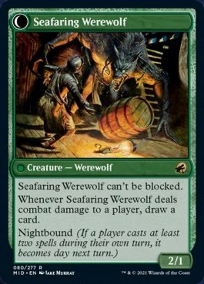 Suspicious Stowaway // Seafaring Werewolf [Innistrad: Midnight Hunt] | GrognardGamesBatavia