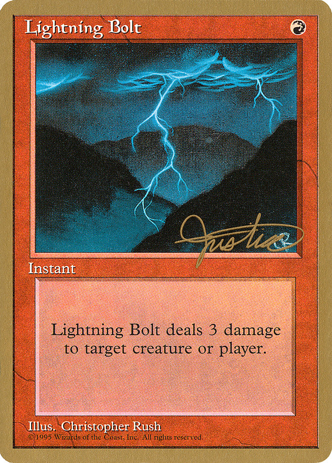 Lightning Bolt (Mark Justice) [Pro Tour Collector Set] | GrognardGamesBatavia