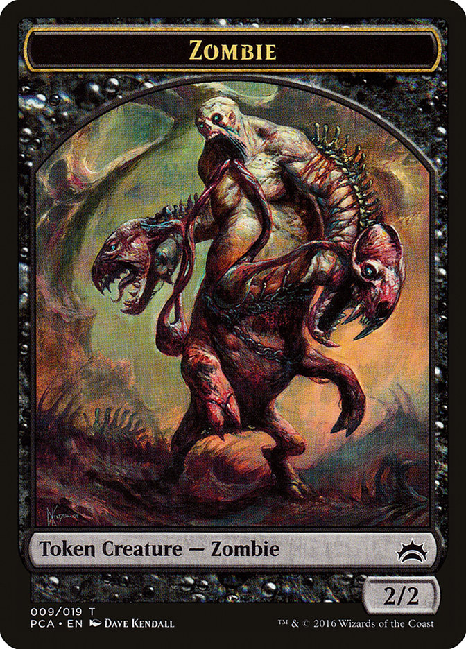 Zombie // Hellion Double-Sided Token [Planechase Anthology Tokens] | GrognardGamesBatavia