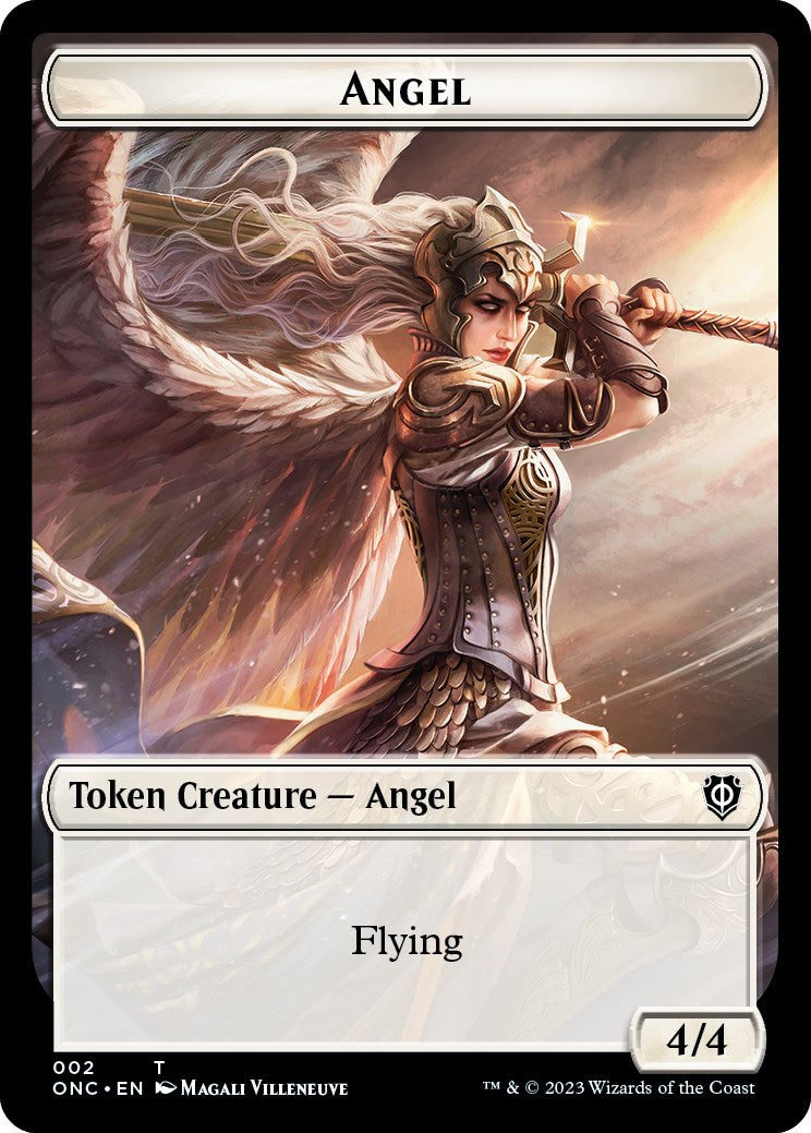 Soldier (007) // Angel Double-Sided Token [Phyrexia: All Will Be One Commander Tokens] | GrognardGamesBatavia