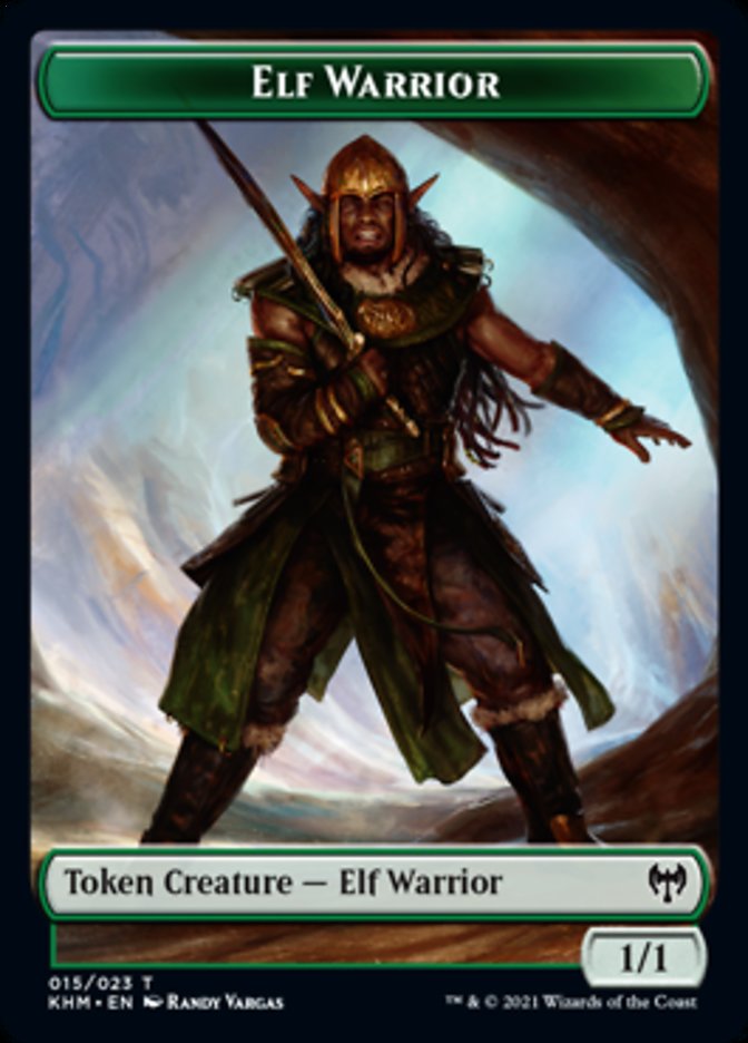 Elf Warrior Token [Kaldheim Tokens] | GrognardGamesBatavia