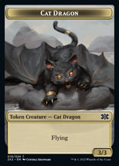 Cat Dragon // Spirit (008) Double-Sided Token [Double Masters 2022 Tokens] | GrognardGamesBatavia