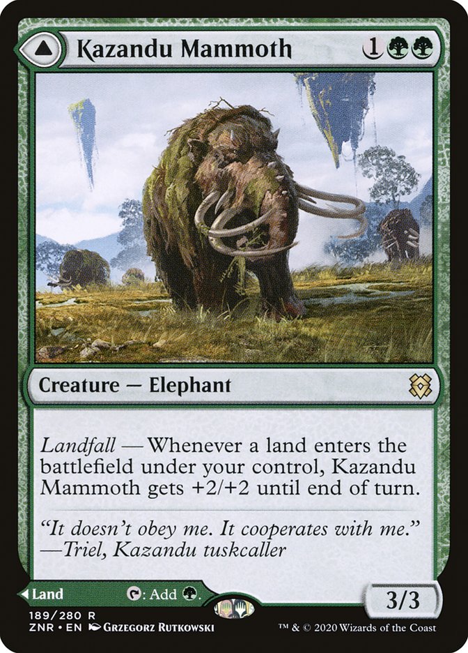 Kazandu Mammoth // Kazandu Valley [Zendikar Rising] | GrognardGamesBatavia