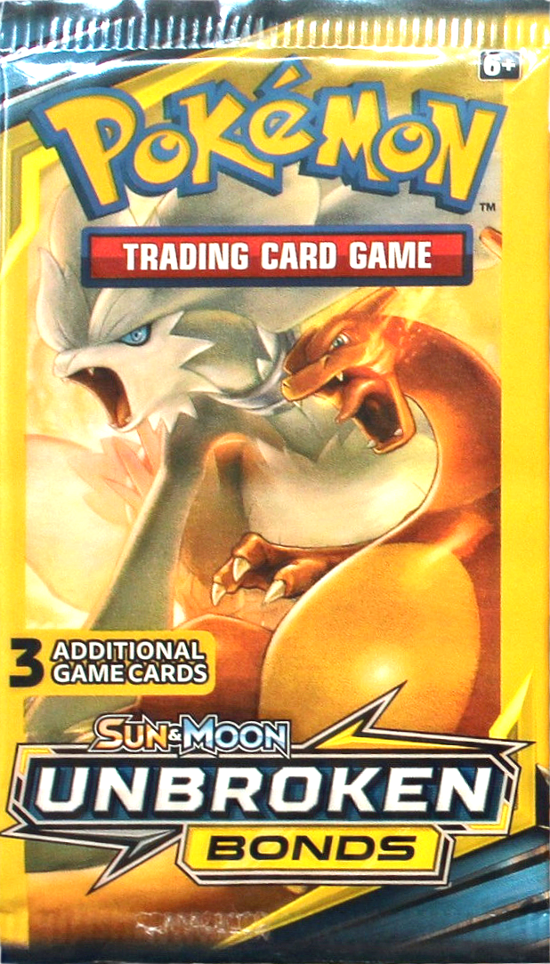 Sun & Moon: Unbroken Bonds - 3-Card Booster Pack | GrognardGamesBatavia