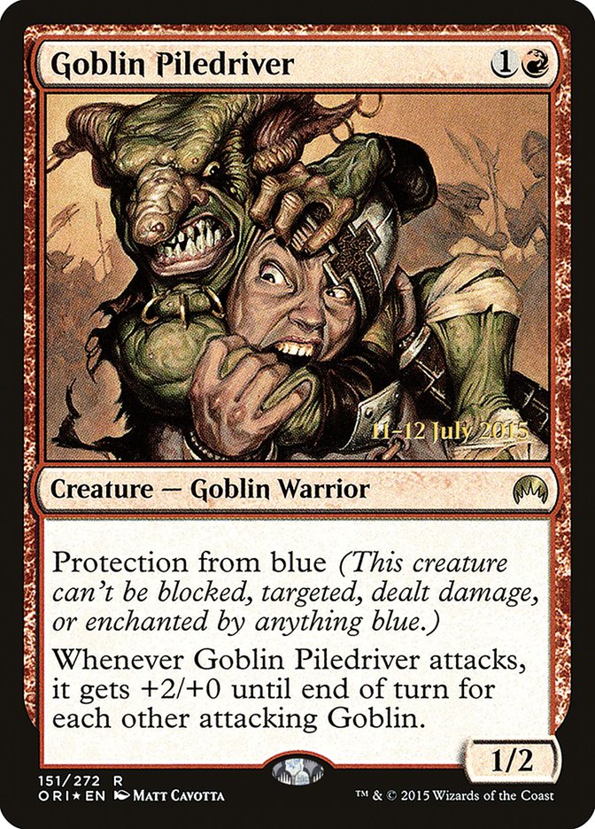 Goblin Piledriver [Magic Origins Prerelease Promos] | GrognardGamesBatavia