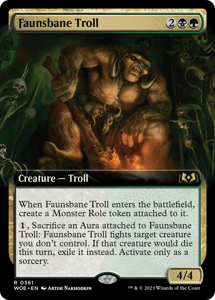 Faunsbane Troll (Extended Art) [Wilds of Eldraine] | GrognardGamesBatavia