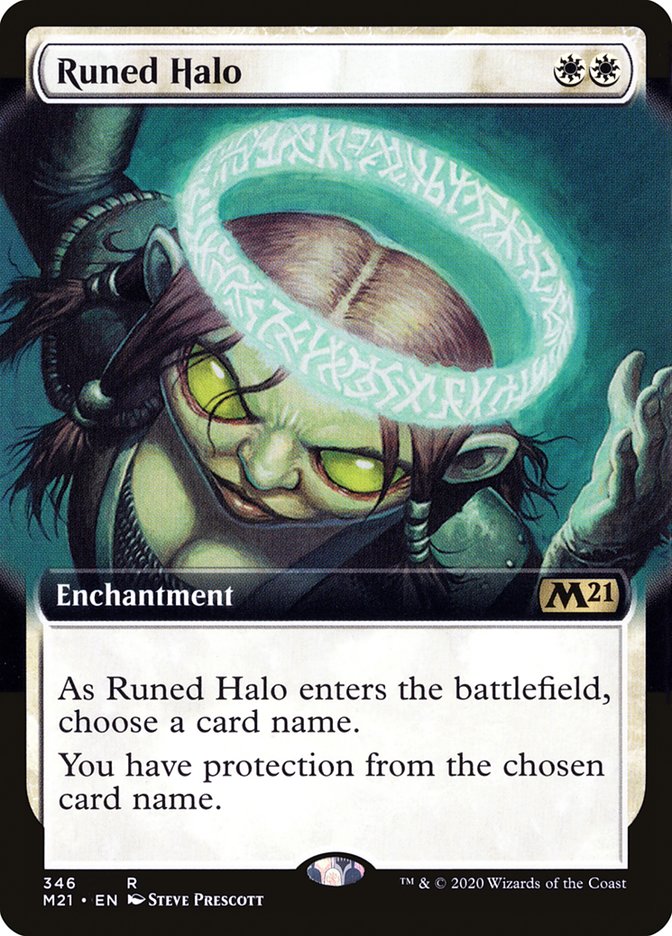 Runed Halo (Extended Art) [Core Set 2021] | GrognardGamesBatavia