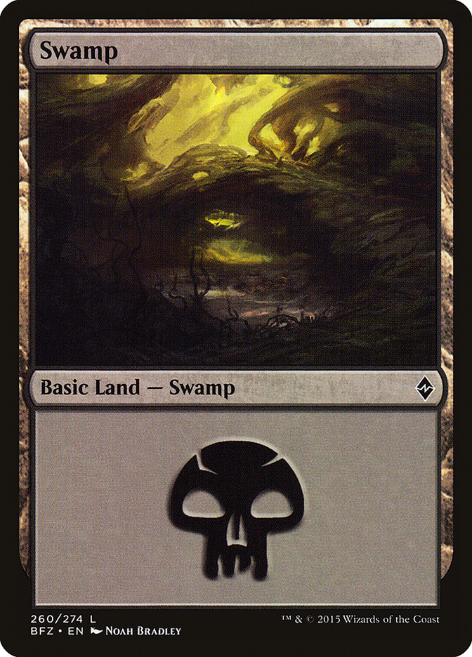 Swamp (260a) [Battle for Zendikar] | GrognardGamesBatavia